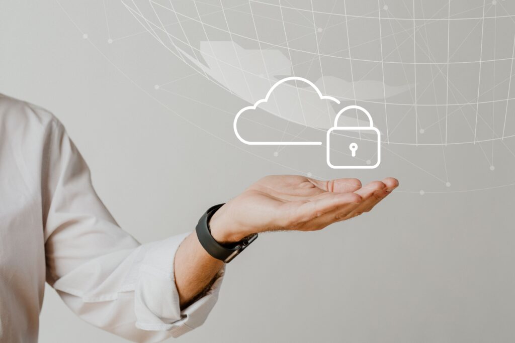 person presenting cloud data security