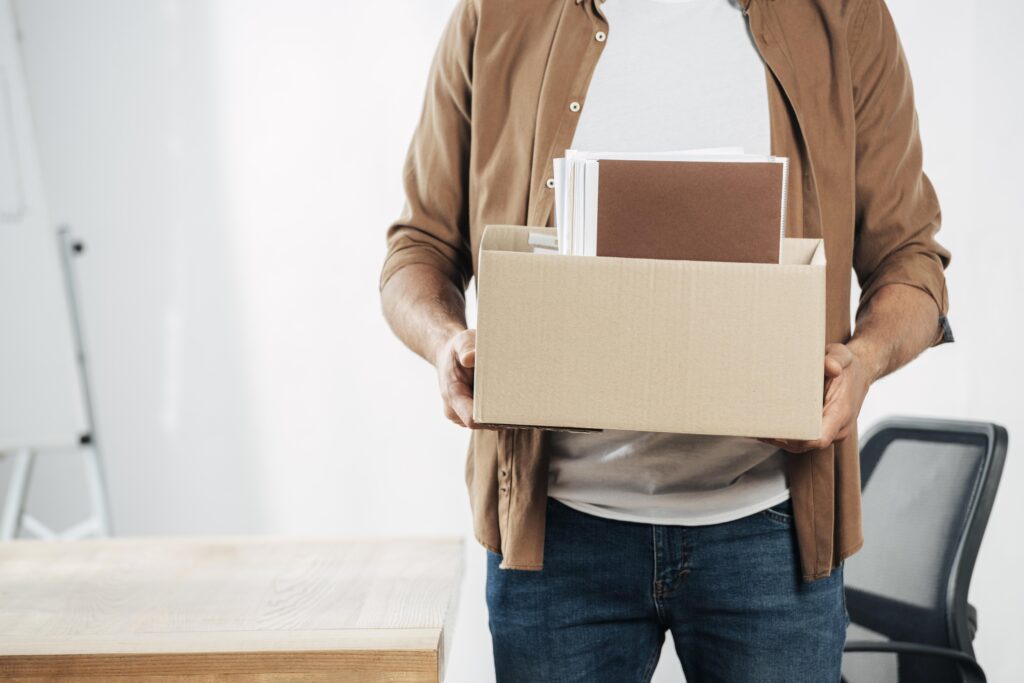 moving with personal items in box