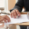 office consultant advising client