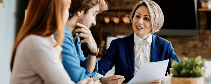 consultant advising a couple