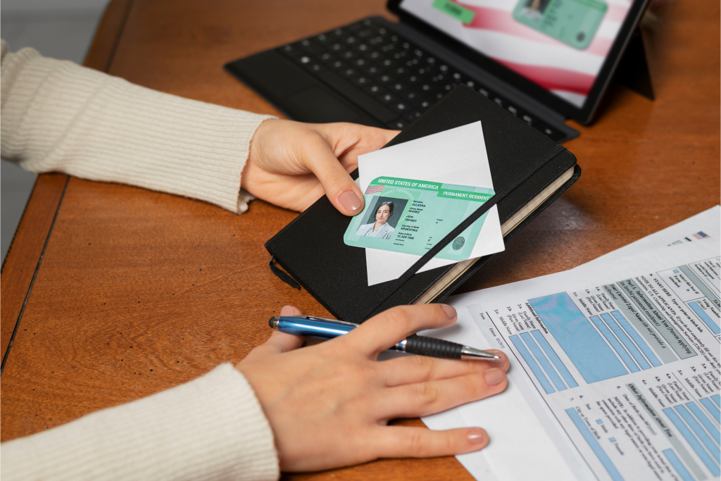 staff verifying client identification